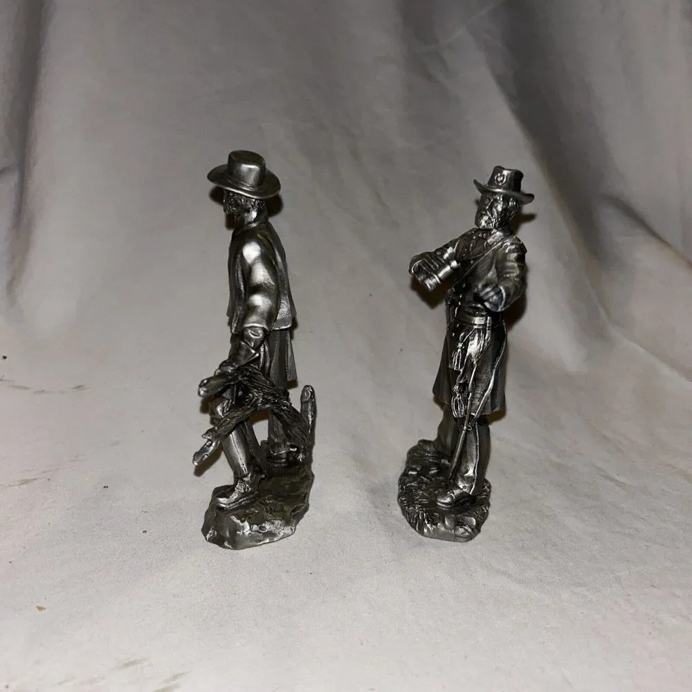 Pewter Blues And Greys Civil War Figures Robert E Lee‎ And Ulysses Grant B1